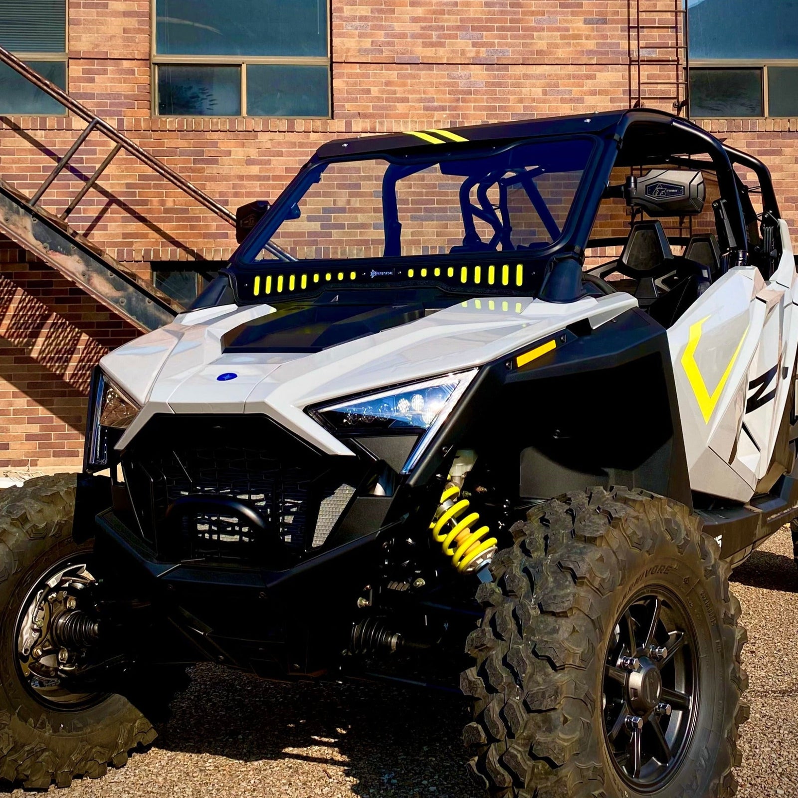 Polaris RZR Pro XP/Turbo R (2020-2024) Vented Glass Windshield-Bent Metal Off-Road-Black-Black-Black Market UTV