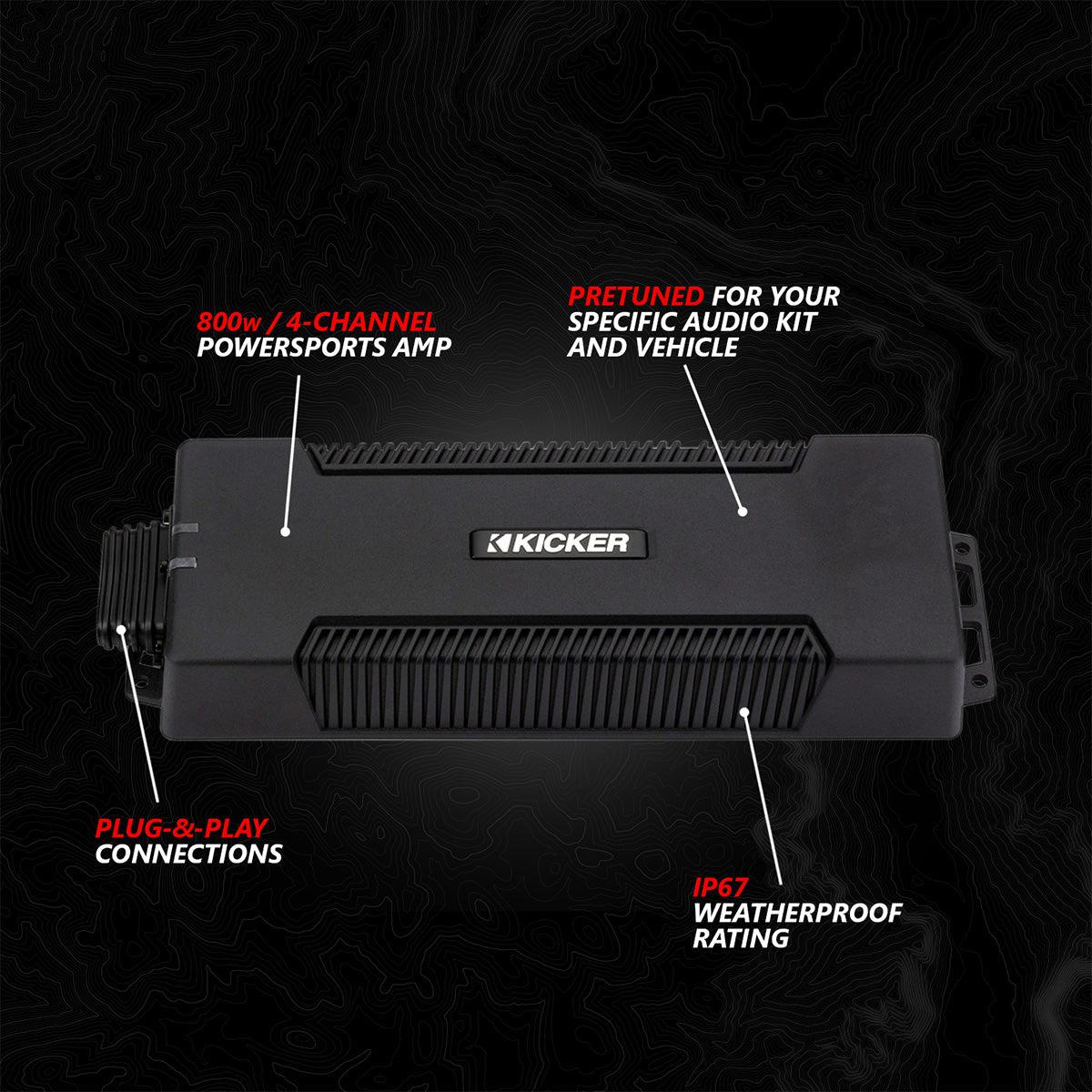 2017-2025 Can-Am® X3, Phase-3 V-Spec 3-Speaker 1650watt System w/JVC-Audio-SSV Works-Black Market UTV