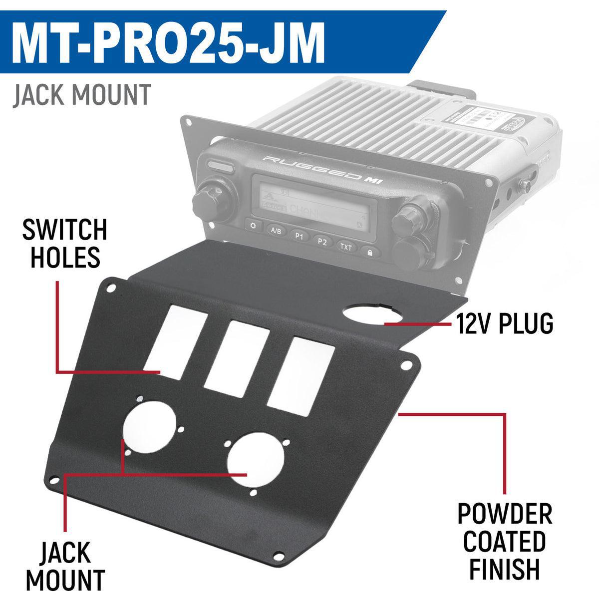 Lower Accessory Panel for 2025 Polaris RZR Pro XP, Pro R, and Pro S Radio Mount-Switch Panel-Rugged Radio-Jack Mount-Black Market UTV