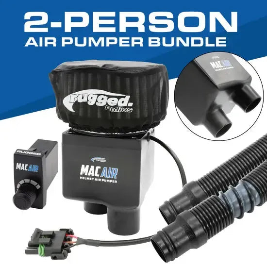 MAC AIR 2-PERSON HELMET AIR PUMPER (BUNDLE)-Air Pumper-Rugged Radio-Black Market UTV