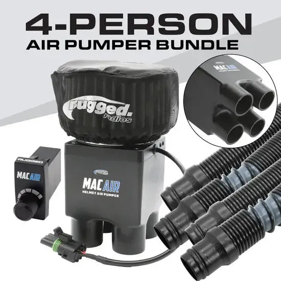 MAC AIR 4-PERSON HELMET AIR PUMPER (BUNDLE)-Air Pumper-Rugged Radio-Black Market UTV