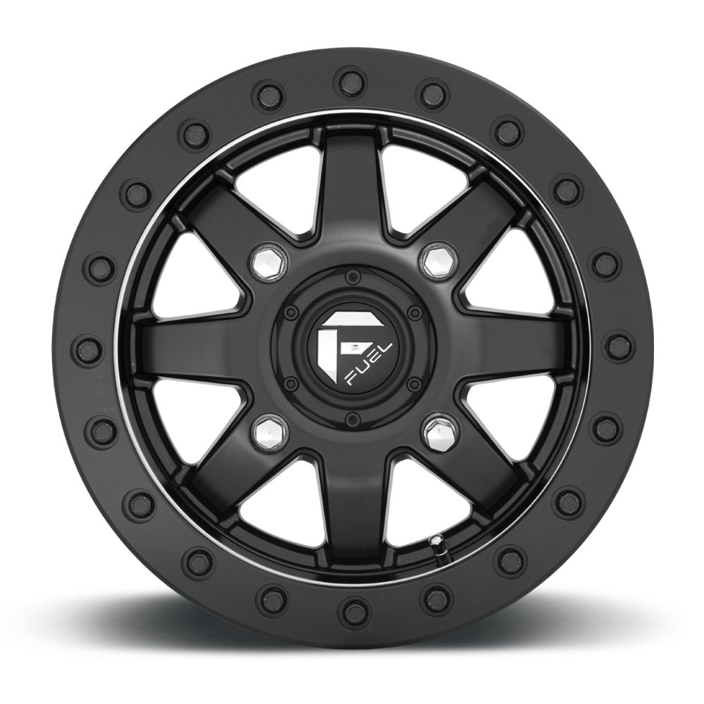 FUEL WHEELS D928 MAVERICK BEADLOCK-Wheels-Fuel Wheels-14x8 +0m-4X156-Black and Milled-Black Market UTV