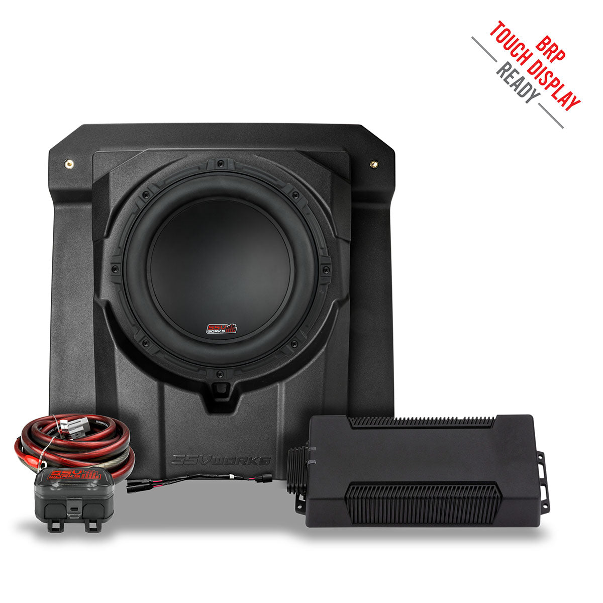 2024-2025 CanAm® Maverick R Under-Seat 850watt 10&quot; Subwoofer Add-On for Factory JL® System-Audio-SSV Works-Single-Black Market UTV