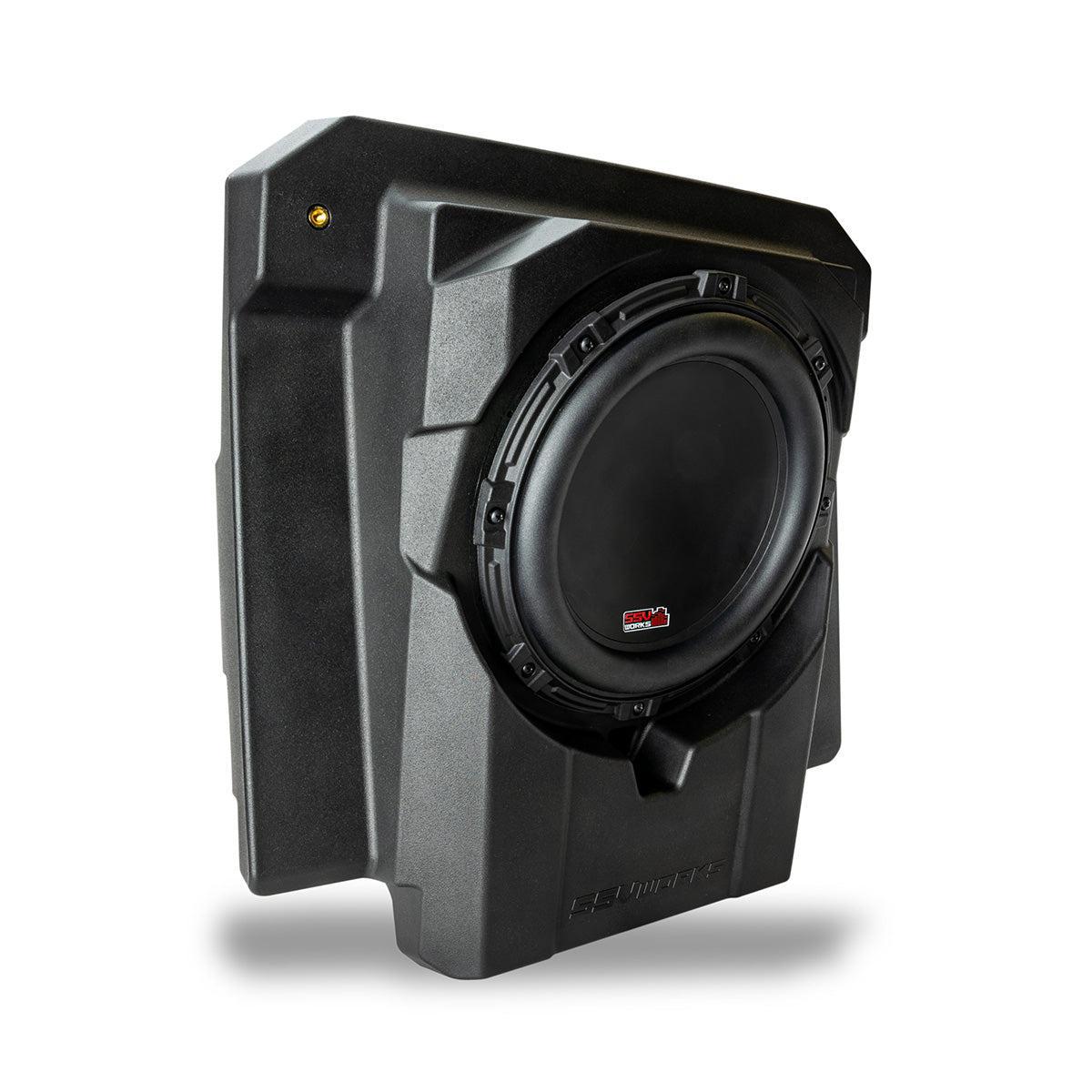 2024-2025 CanAm® Maverick R / R Max Under-Seat (LH or RH) 10&quot; Subwoofer Enclosure-Audio-SSV Works-No Sub - Enclosure Only-Black Market UTV