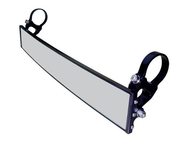17" Wide Panoramic Rearview Mirror w/ 1.5" Arms-Rear View Mirror-Axia Alloys-Black-0.75″-Black Market UTV