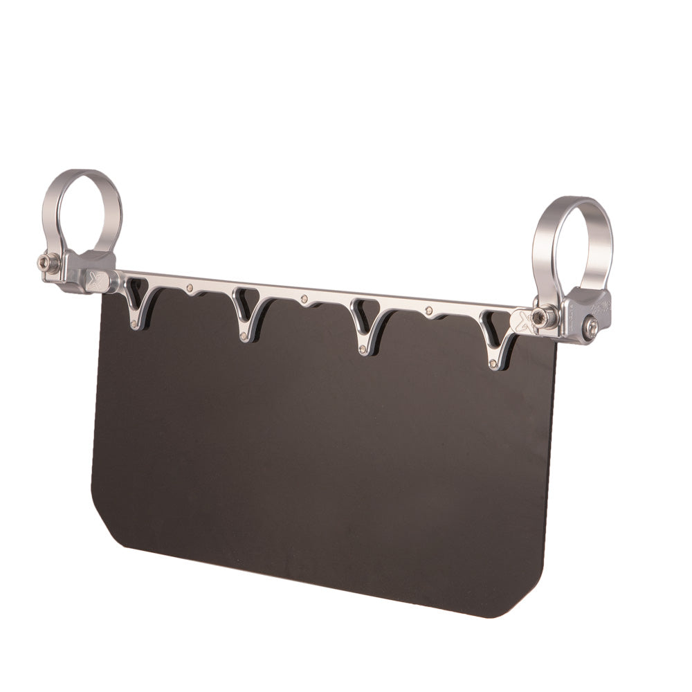 12" x 6" Wide Mount Sun Visor - Solid Black Shield - Axia Alloys