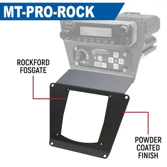 Lower Accessory Panel for Polaris RZR PRO XP, RZR Turbo R, and RZR PRO R Dash Mount Radio and Intercom-Mounts-Rugged Radio-Rockford Fosgate-Black Market UTV