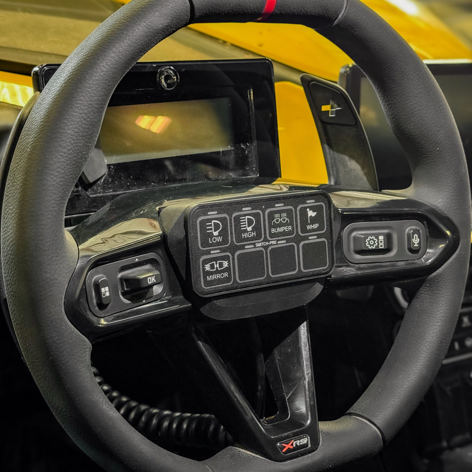 Switch-Pro Steering Wheel Mount for Maverick R-Switch Pro Products-MTS Off-Road-Black Market UTV