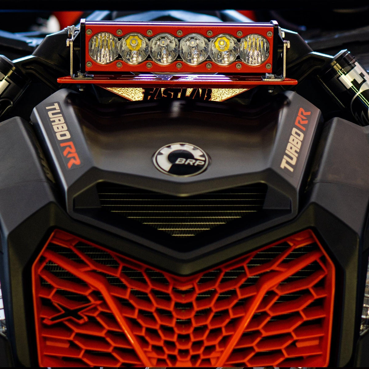 FastLab Can-Am X3 Fan Shroud Light Bracket Kit-X3 Protection-FastLab UTV-RED-Black Market UTV
