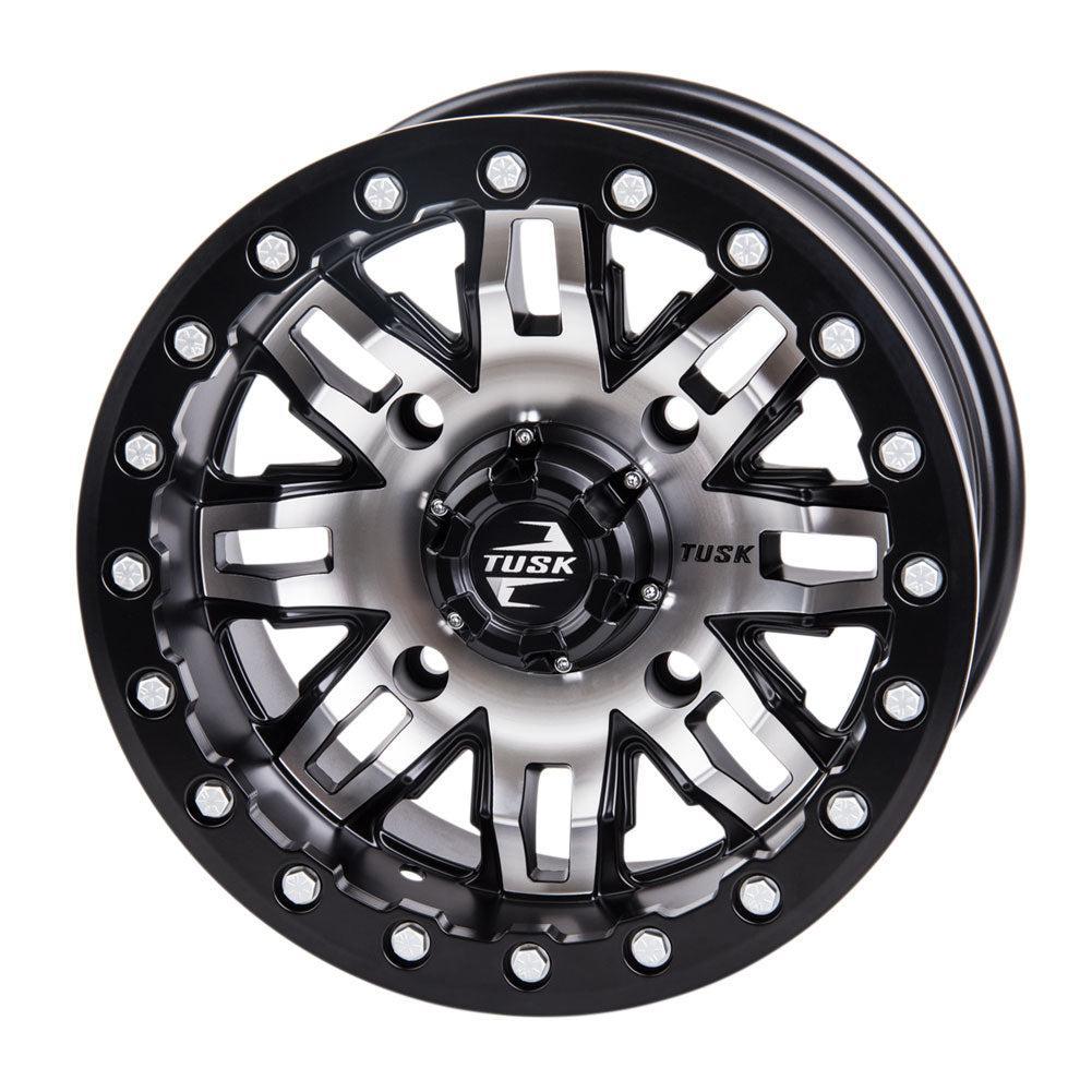 Tusk Teton Beadlock Wheel-Wheels-TUSK-Front-Smoke/Black-14x7 4.0 + 3.0-Black Market UTV