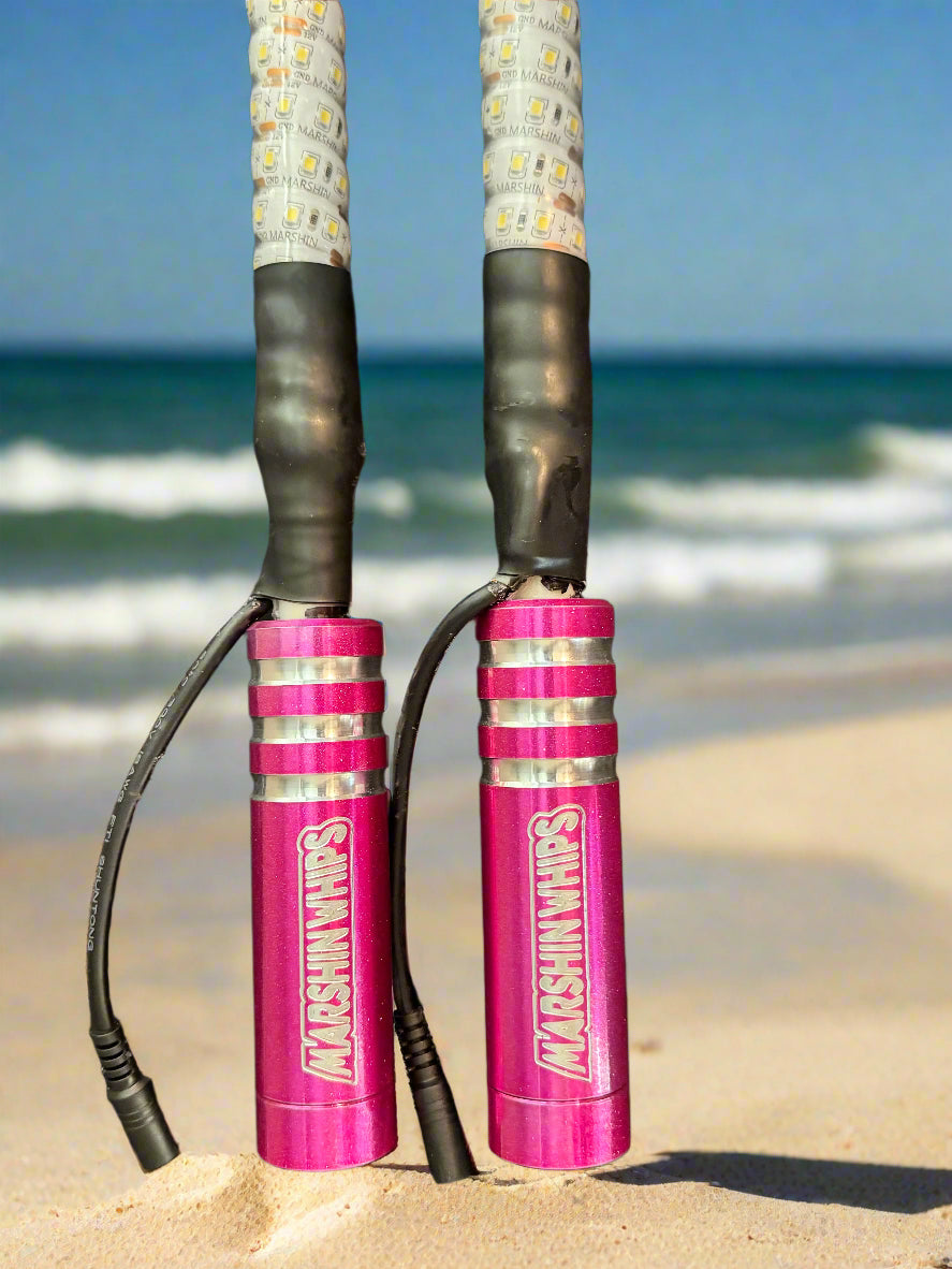 Game Changer LED Whip Set - Malibu Barbie Pink-Whip-Marshin Whips-2FT-RED-Black Market UTV