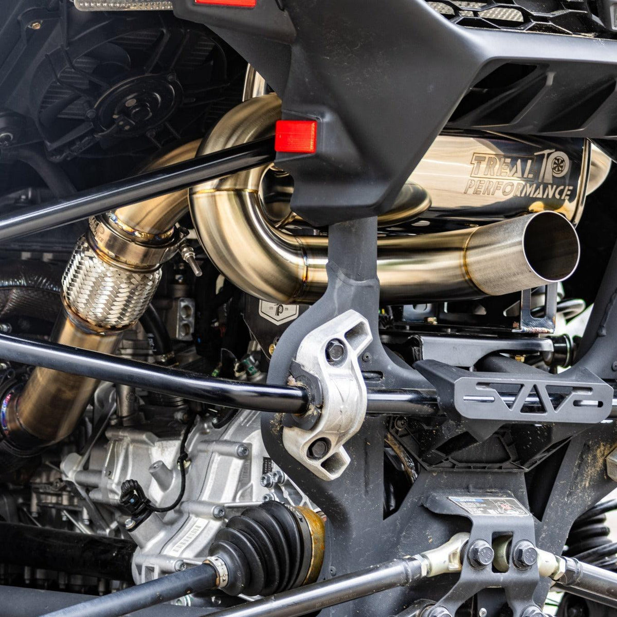 Treal Performance | 2024-2025 Can-Am Maverick R &quot;The Patriot&quot; Exhaust System-Exhaust-Treal Performance B2B-2024-2025 2-Seat-Black Market UTV