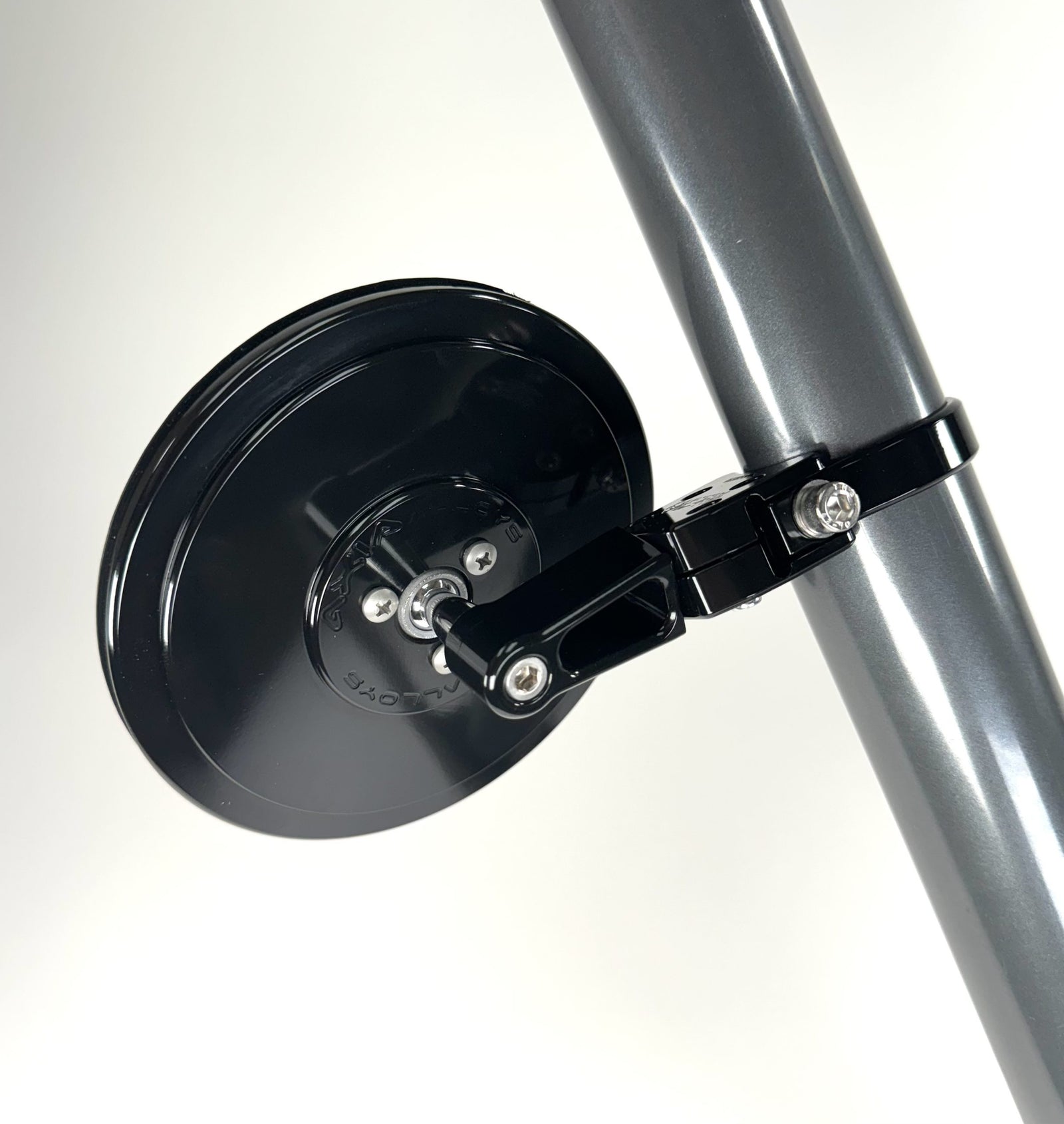 5.0″ Round Convex Glass Billet Arm Side Mirror-Side Mirrors-Axia Alloys-Black-0.75"-Black Market UTV