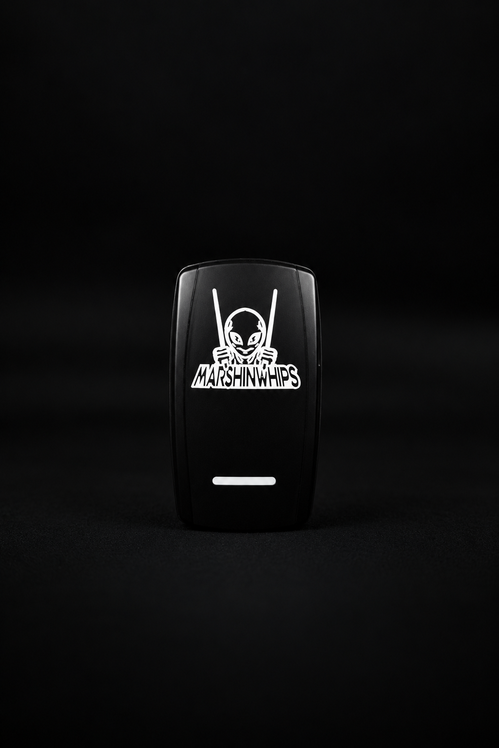 Marshin Whips Illuminated Rocker Switch | Universal LED Control | On/Off Laser-Etched-whip accessories-Marshin Whips-Black Market UTV