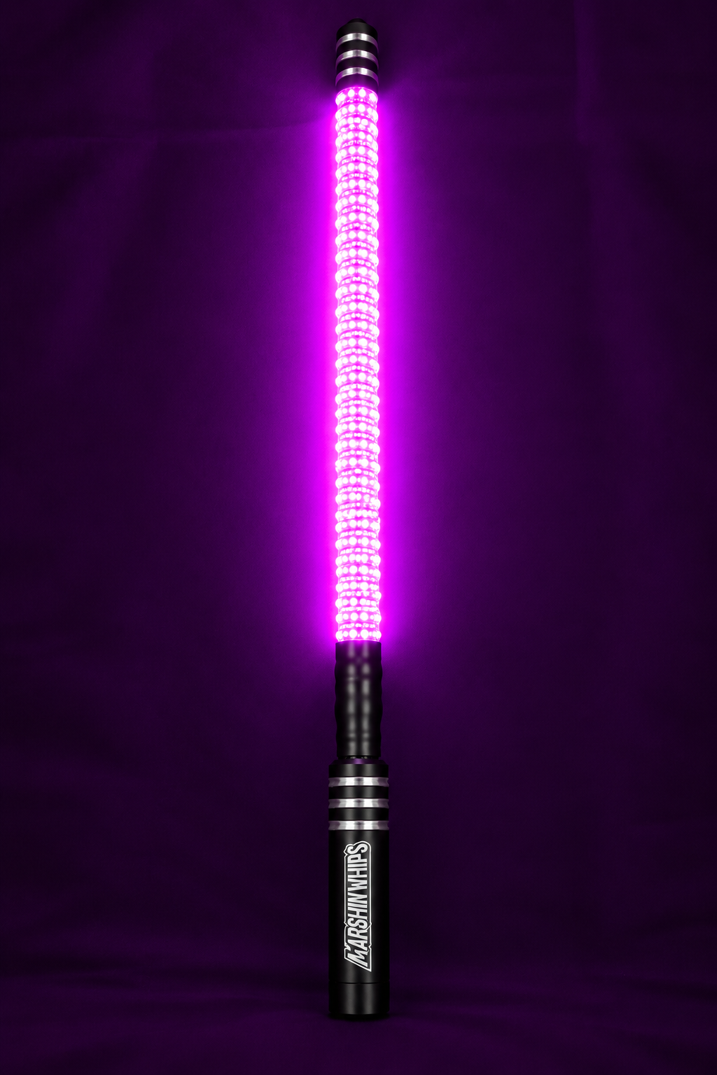 Marshin Whips V2 Black Out LED Whip | Single Stealth Off-Road Light-Marshin Whips-1 FT-Pink-Black Market UTV