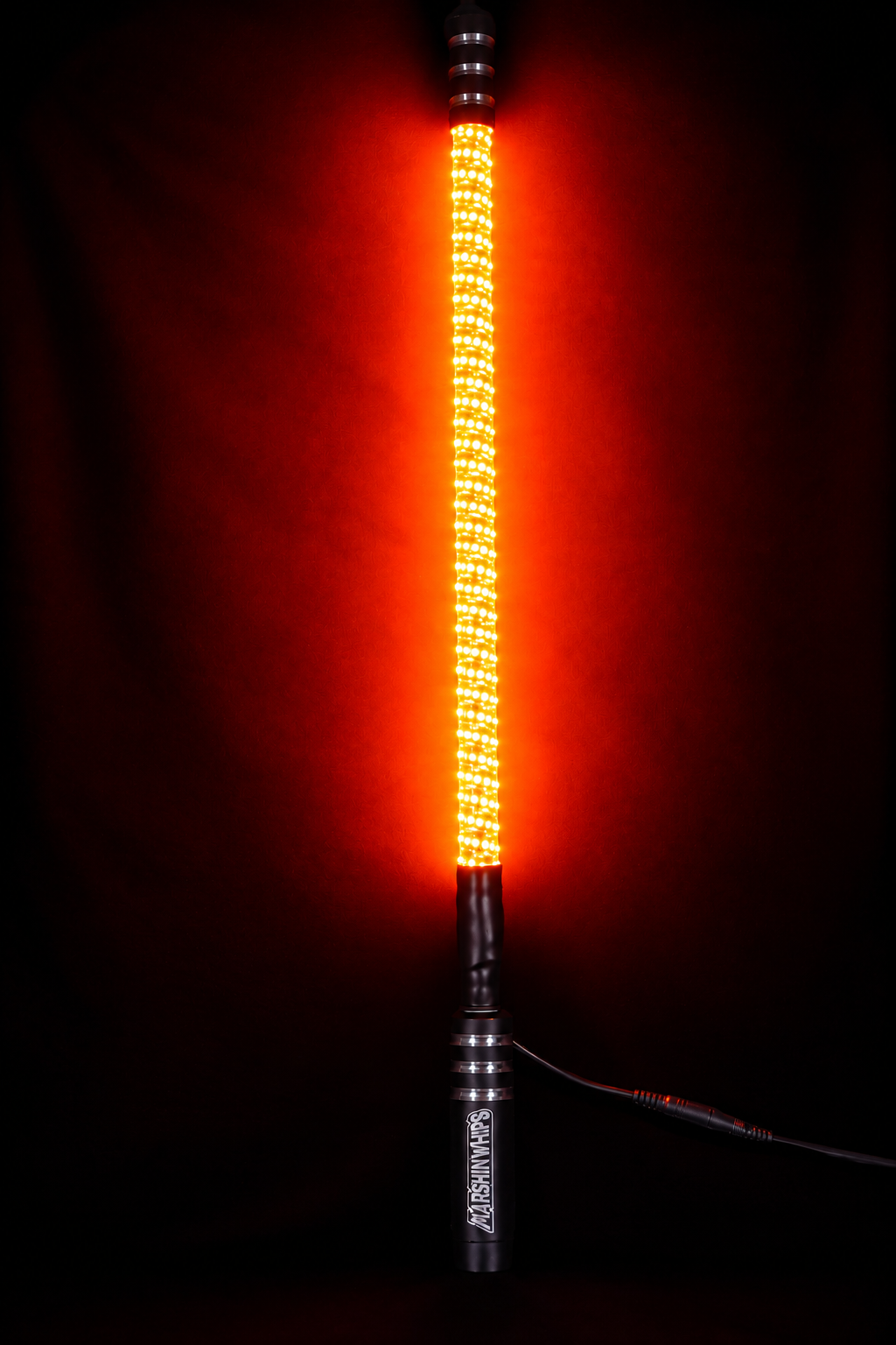 Marshin Whips V2 Black Out LED Whip | Single Stealth Off-Road Light-Marshin Whips-1 FT-Red-Black Market UTV