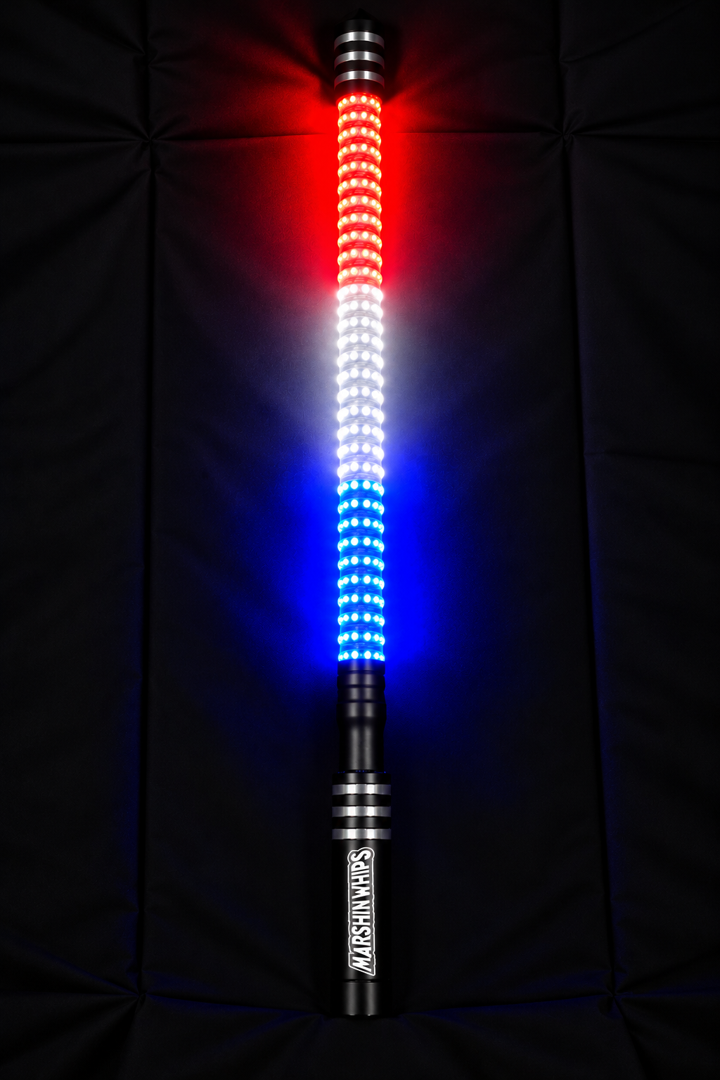 V2 Black Out LED Whip Set | Sleek Off-Road UTV Lights-Marshin Whips-2 FT-red white and blue-Black Market UTV