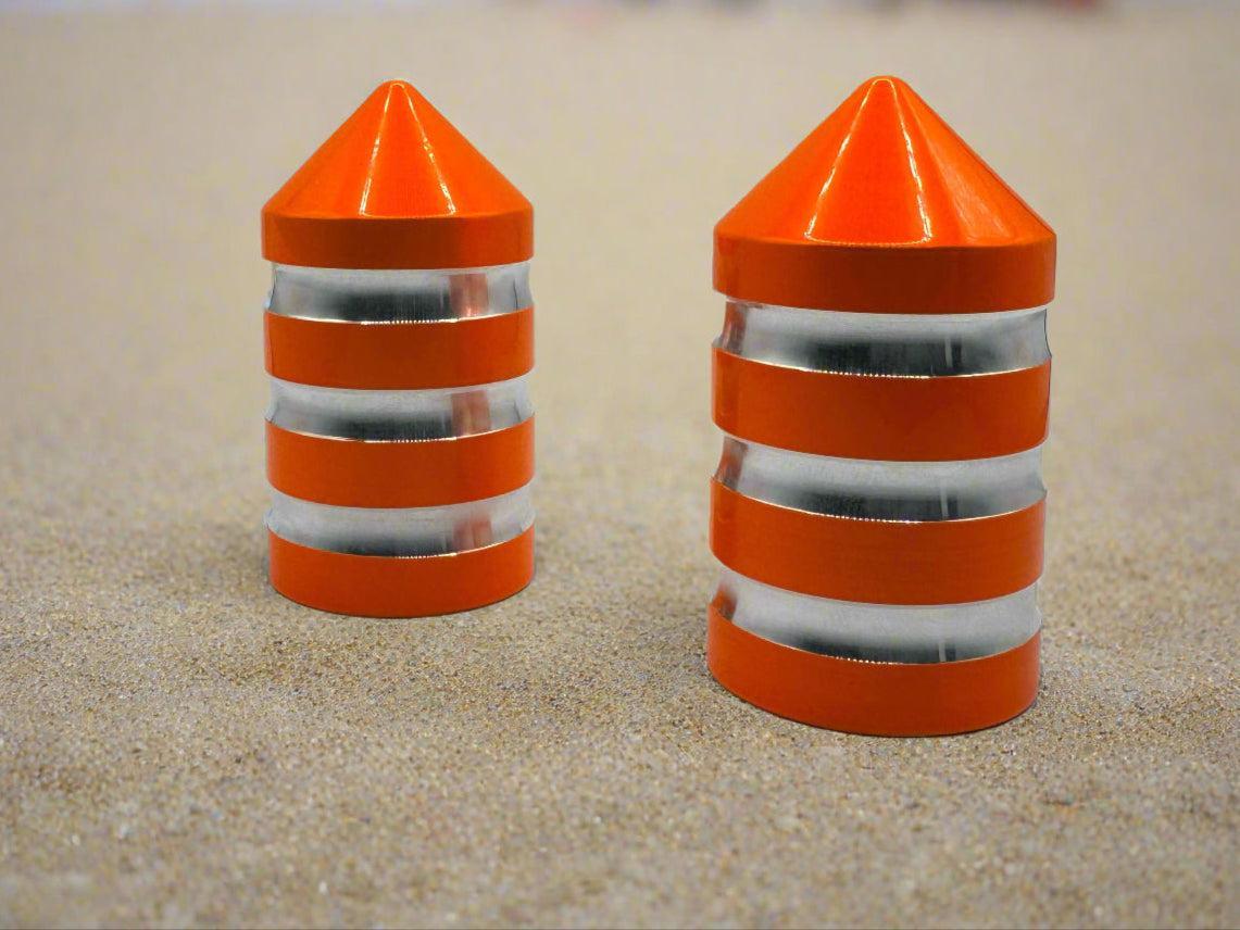 Billet Magnet Base Caps by Marshin Whips-whip accessories-Marshin Whips-Set of 2-STRIKER ORANGE-Black Market UTV