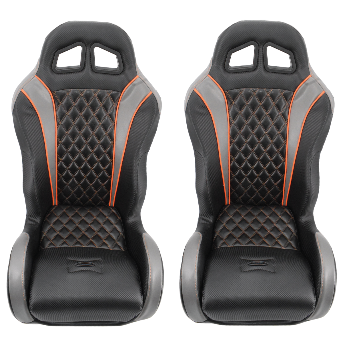 (Heated) Carbon Edition Daytona Seats (Multiple Colors)-Seats-Aces Racing-Black-Black Market UTV