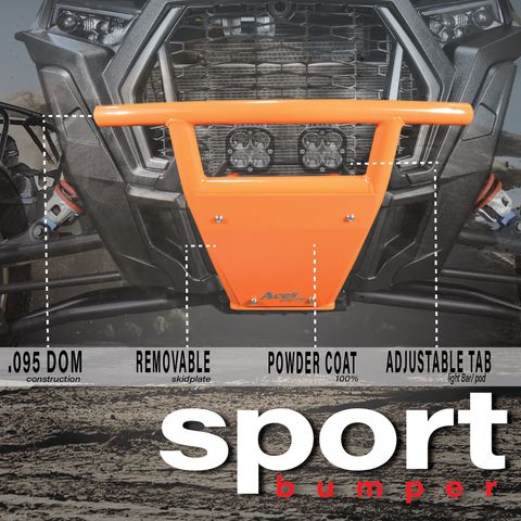 POLARIS RZR SPORT BUMPER (ORANGE)-Bumper-Aces Racing-1000/Turbo-Black Market UTV