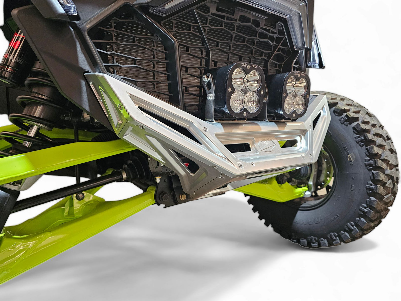 2022-2024 Polaris RZR Pro R/ Turbo R Machined Billet Front Winch Bumper (Clear Hard Anodize)-WINCH BUMPER-Elektric Offroad Design-Black Market UTV