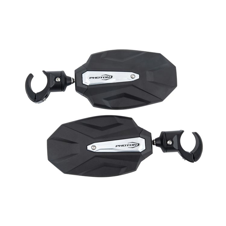 Photon Side View Mirror with Cast Aluminum Body &amp; Bezel ? Adjustable Clamp (Pair)-Rear View Mirror-Seizmik-Black Market UTV