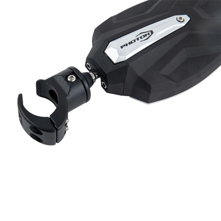 Photon Side View Mirror with Cast Aluminum Body &amp; Bezel ? Adjustable Clamp (Pair)-Rear View Mirror-Seizmik-Black Market UTV