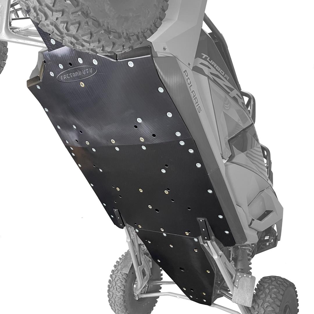 Polaris RZR Turbo R 4 / Pro S 4 UHMW Skid Plate-Skid Plates-Factory UTV-3/8"-No X-Brace-Black Market UTV