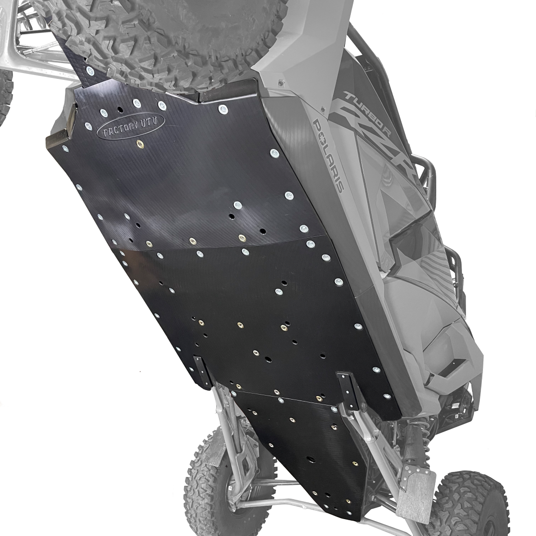 Polaris RZR Turbo R 4 / Pro S 4 UHMW Skid Plate-Skid Plates-Factory UTV-3/8"-No X-Brace-Black Market UTV