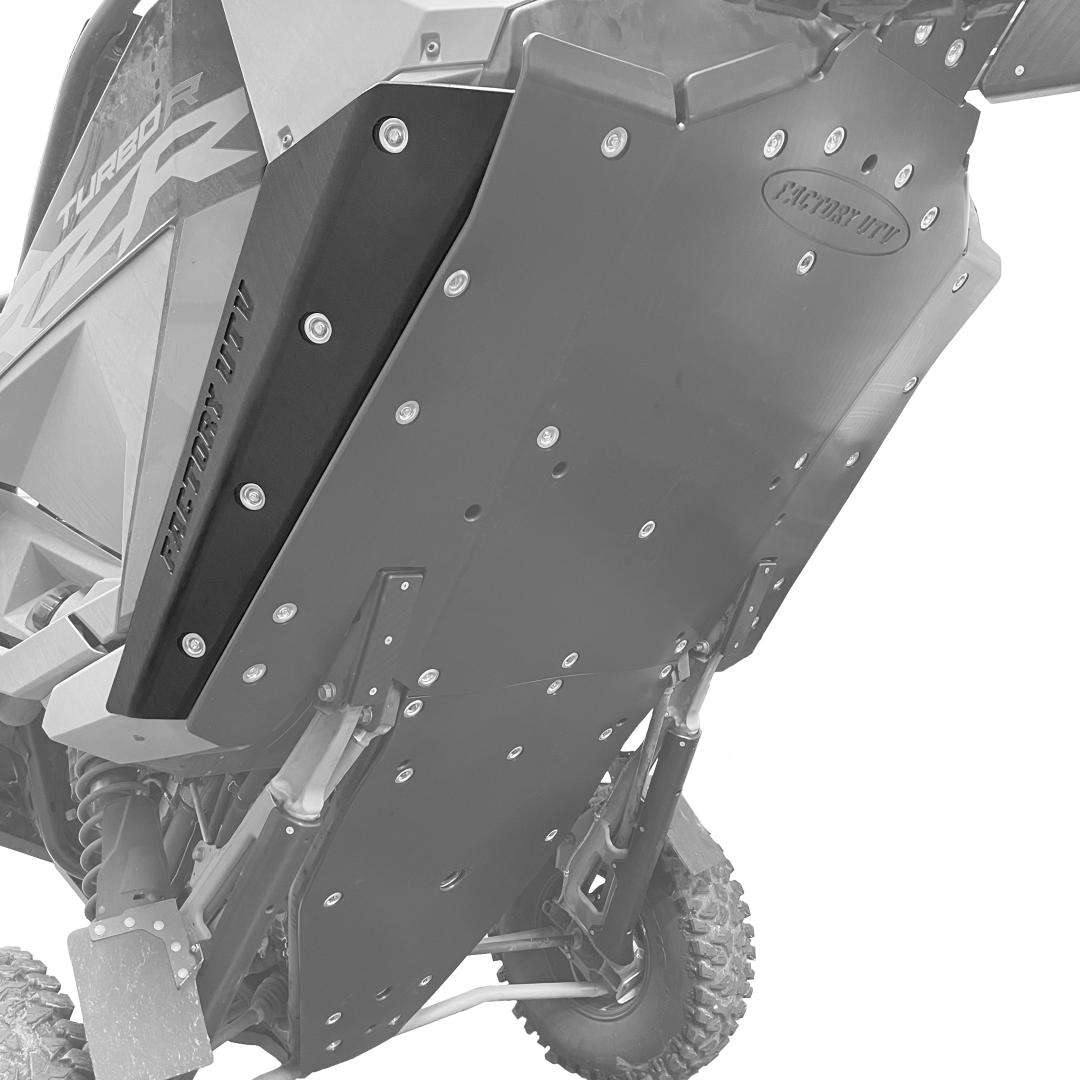 Polaris RZR Turbo R / Pro S UHMW Rock Sliders-Rock Sliders-Factory UTV-3/8"-Install with Factory UTV Skid Plate-Full coverage-Black Market UTV