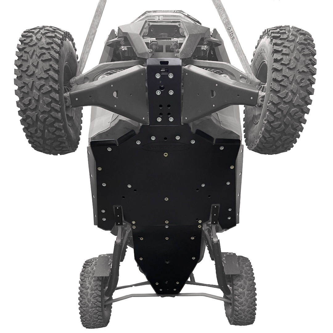 Polaris RZR Turbo R / Pro S UHMW Skid Plate-Skid Plates-Factory UTV-3/8"-No X-Brace-Black Market UTV