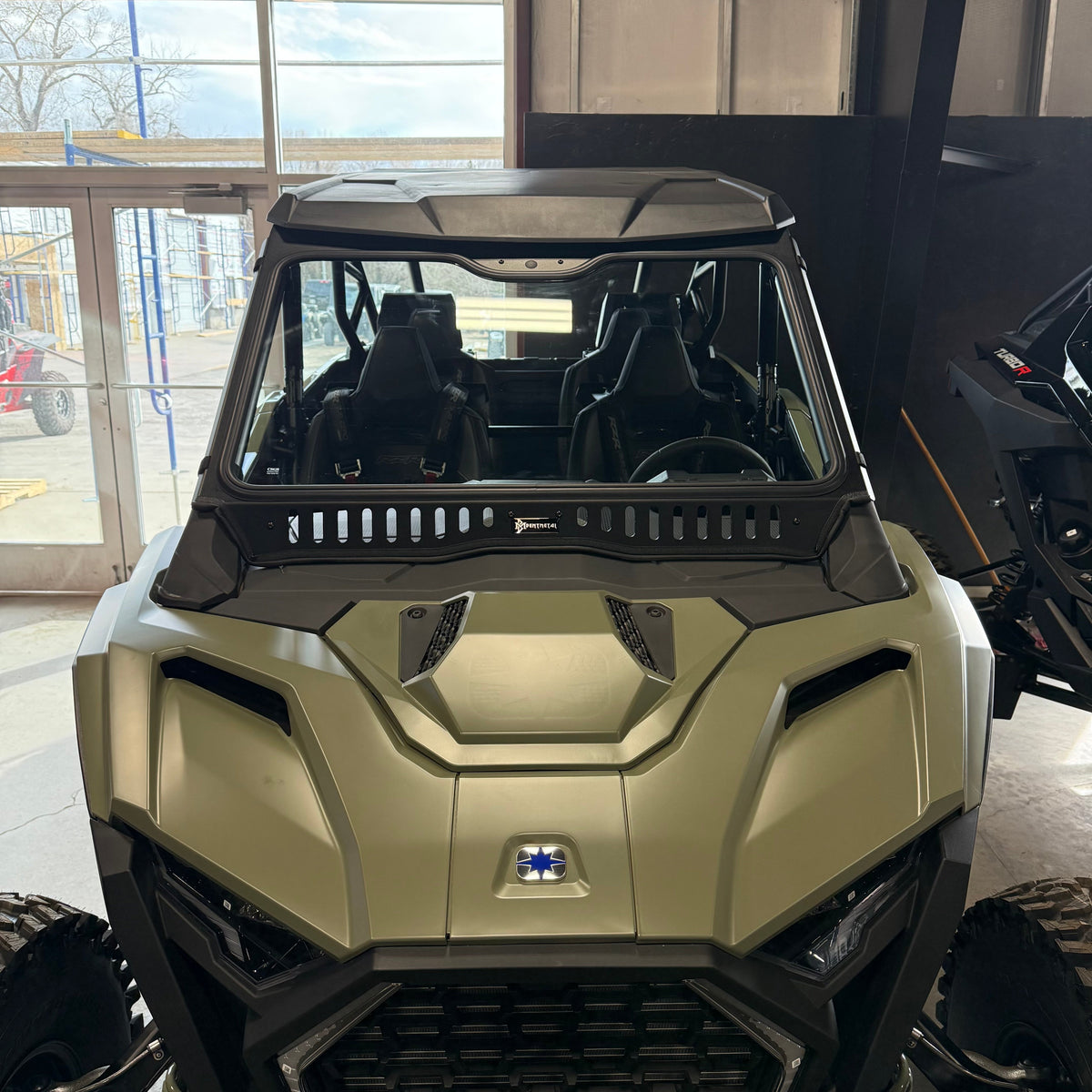 Polaris RZR Pro XP/Pro S (2025+) Vented Glass Windshield-Bent Metal Off-Road-Black-Black-Black Market UTV