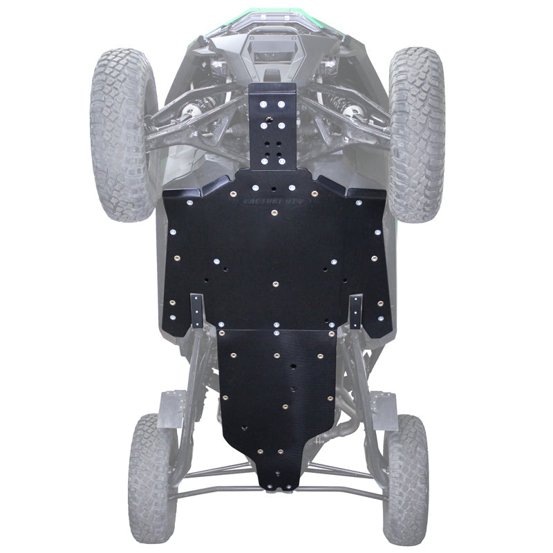 Polaris RZR Pro R UHMW Skid Plate-Skid Plates-Factory UTV-1/2"-No X-Brace-Black Market UTV