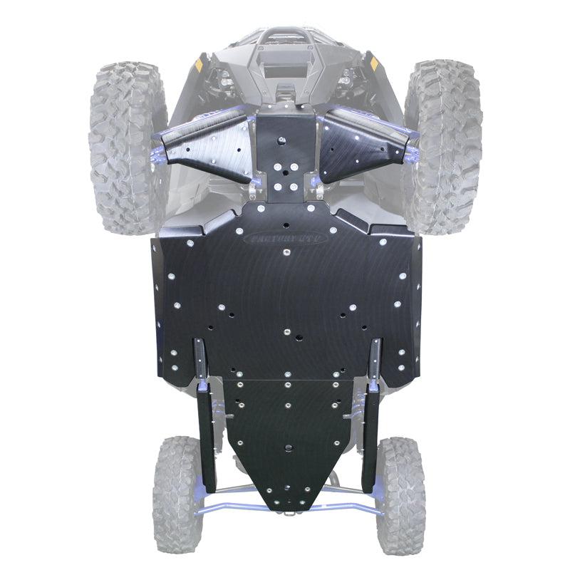 Polaris RZR Pro XP UHMW Ultimate Skid Package-Skid Plate-Factory UTV-3/8&quot;-No X-Brace-Full coverage-Black Market UTV