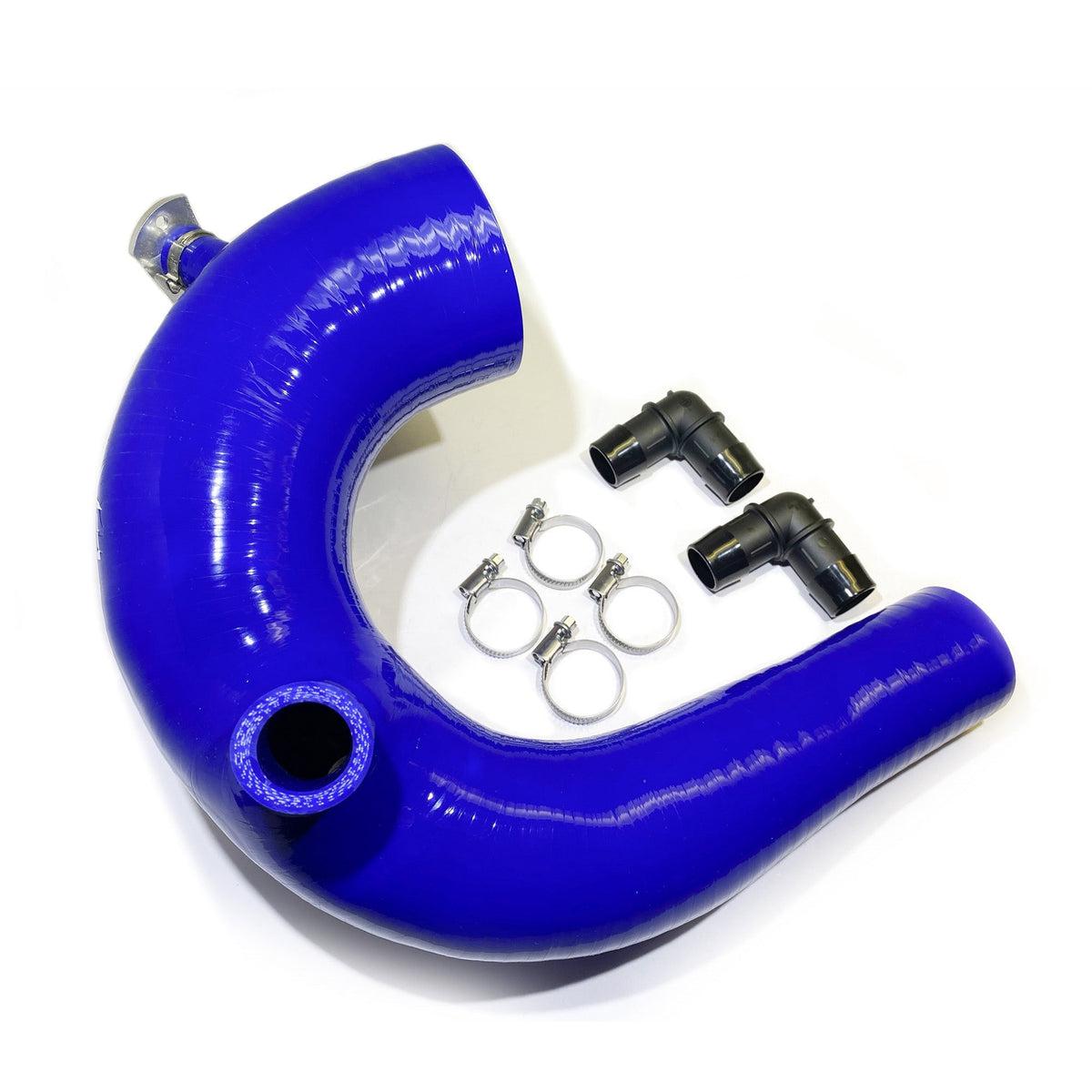 Polaris RZR Turbo R &amp; Pro XP V-Flow Silicone Intake Tube (Airbox to Turbo)-EVP-Blue V-Flow Silicone Intake Tube (Airbox to Turbo)-Black Market UTV