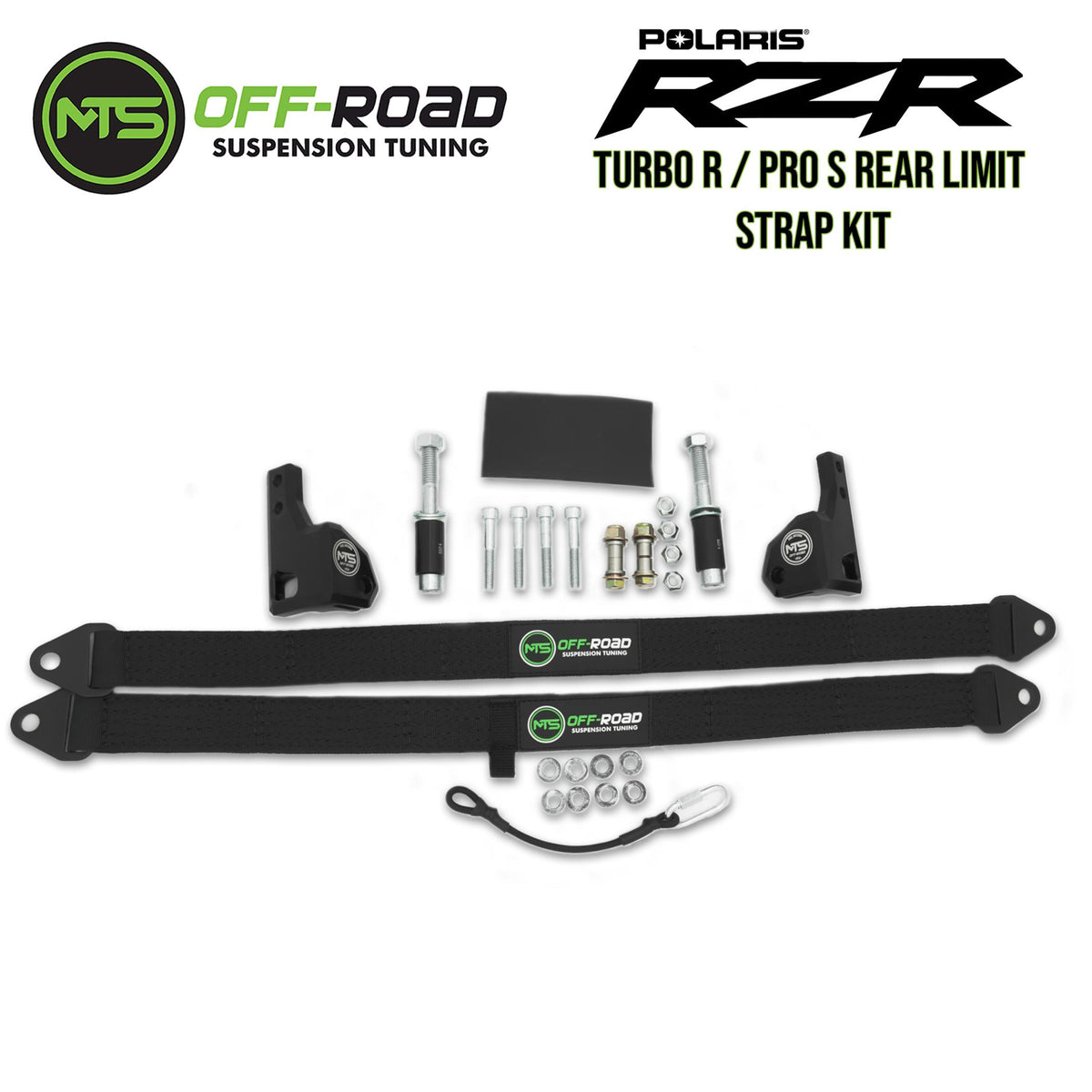 MTS Off-Road Polaris RZR Turbo R/Pro S Rear Limit Strap Kit-Limit Strap Kit-MTS Off-Road-Black Market UTV