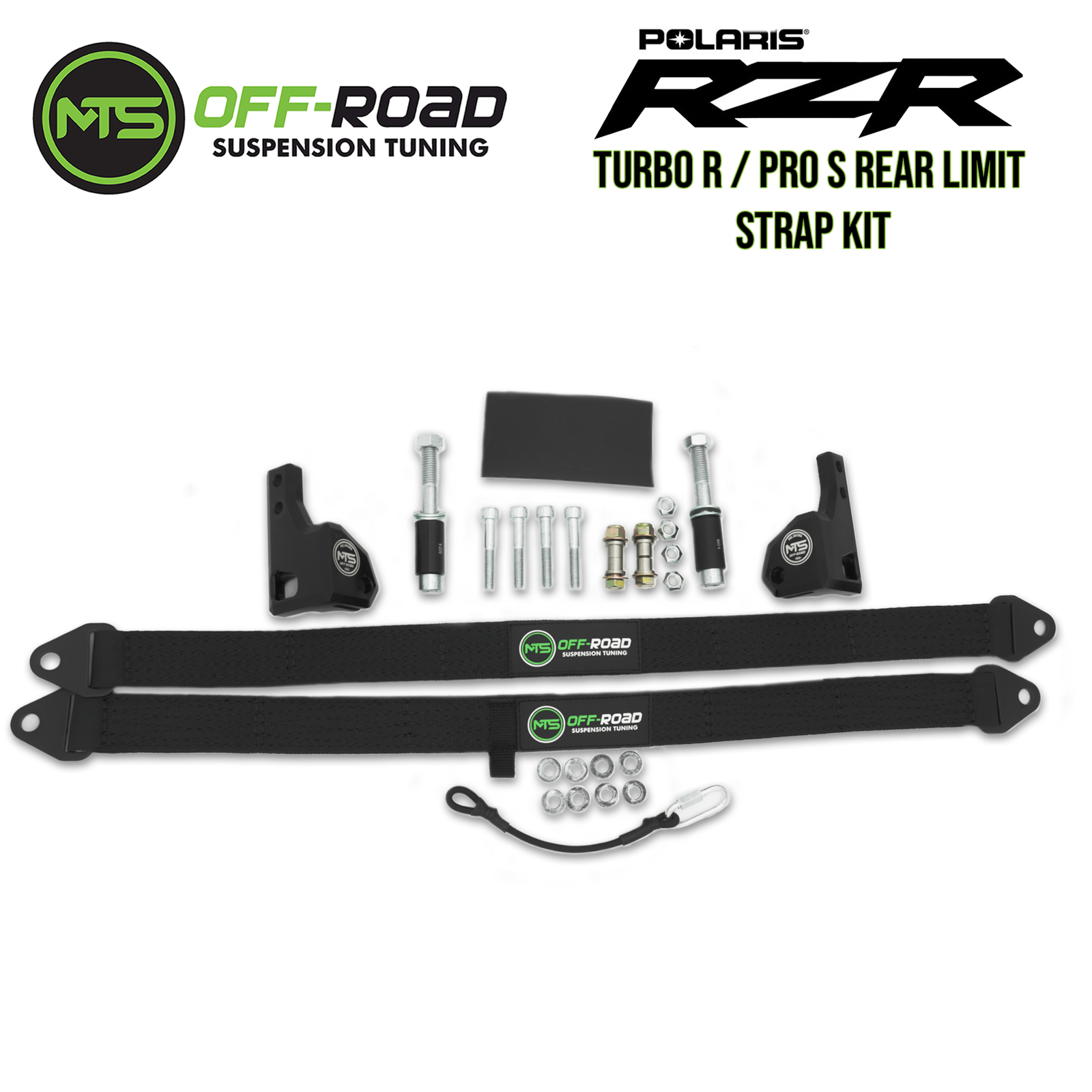 MTS Off-Road Polaris RZR Turbo R/Pro S Rear Limit Strap Kit-Limit Strap Kit-MTS Off-Road-Black Market UTV
