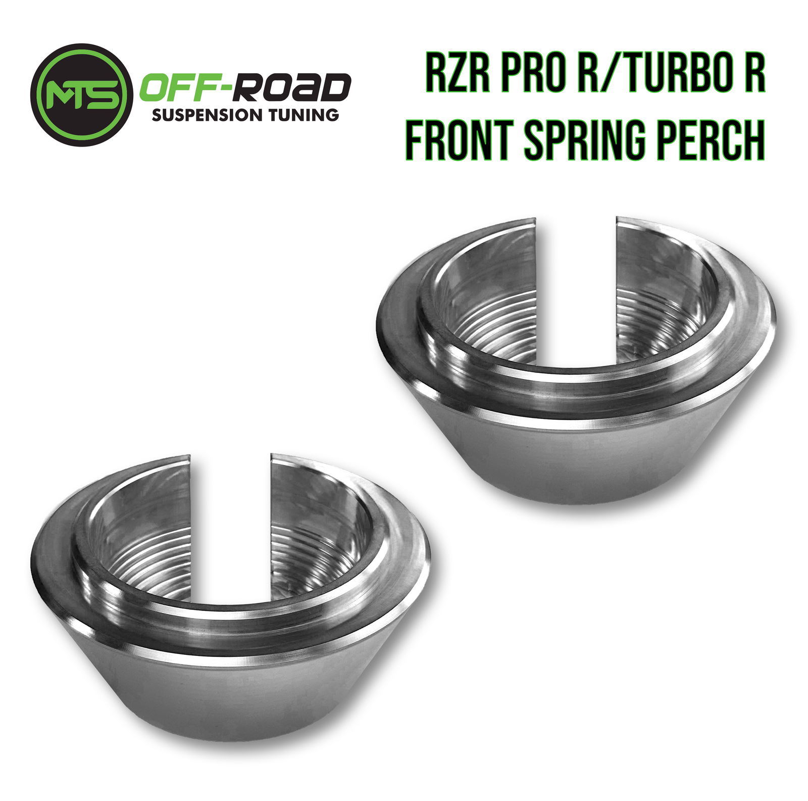 Polaris RZR Pro R/Turbo R/Pro S Billet Front Spring Perch Collars - Set of 2-Spring Perches-MTS Off-Road-Black Market UTV