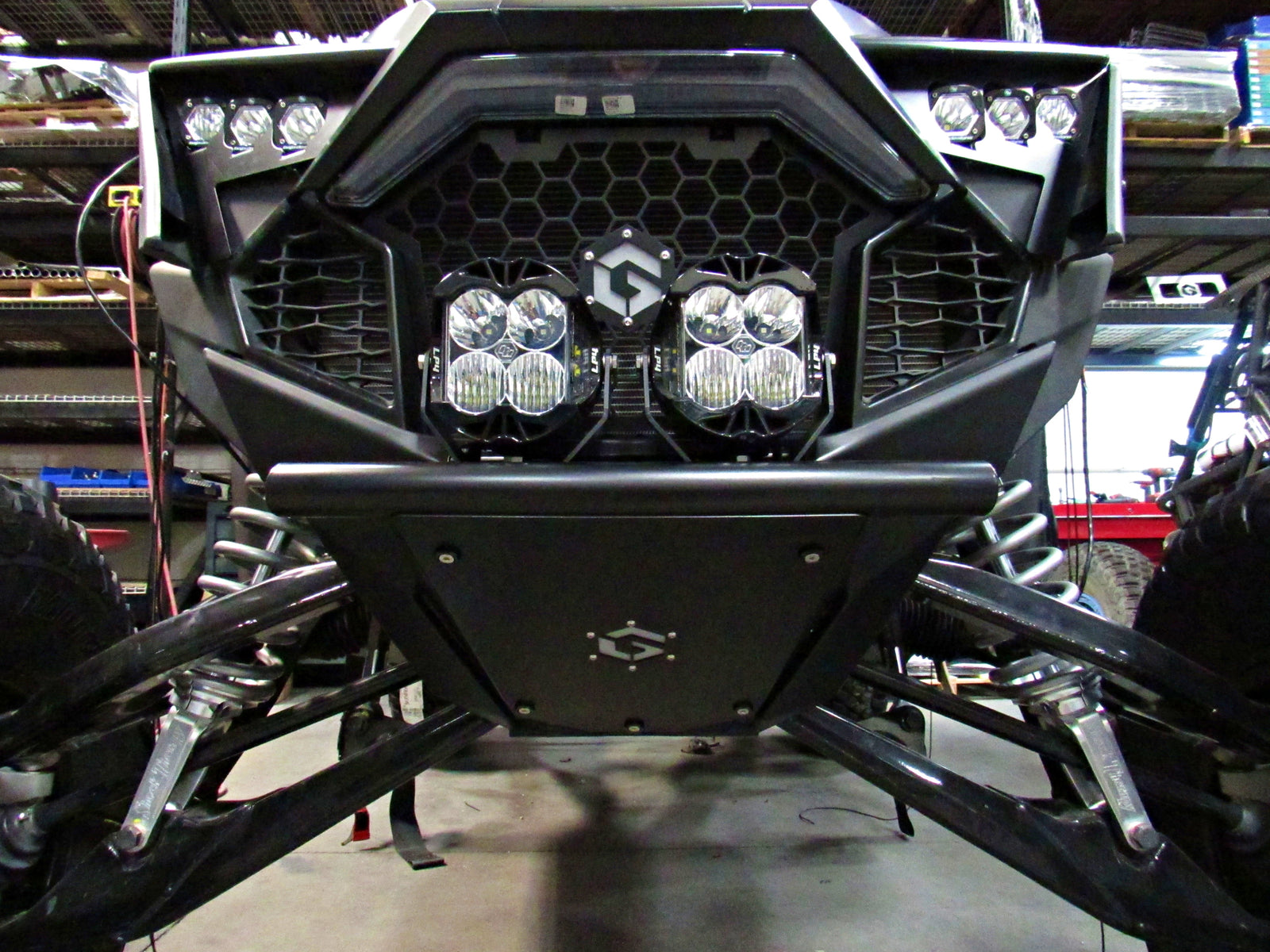 POLARIS RZR TURBO R & PRO R SINGLE ROW BUMPER-Geiser Performance-Black-Black Market UTV