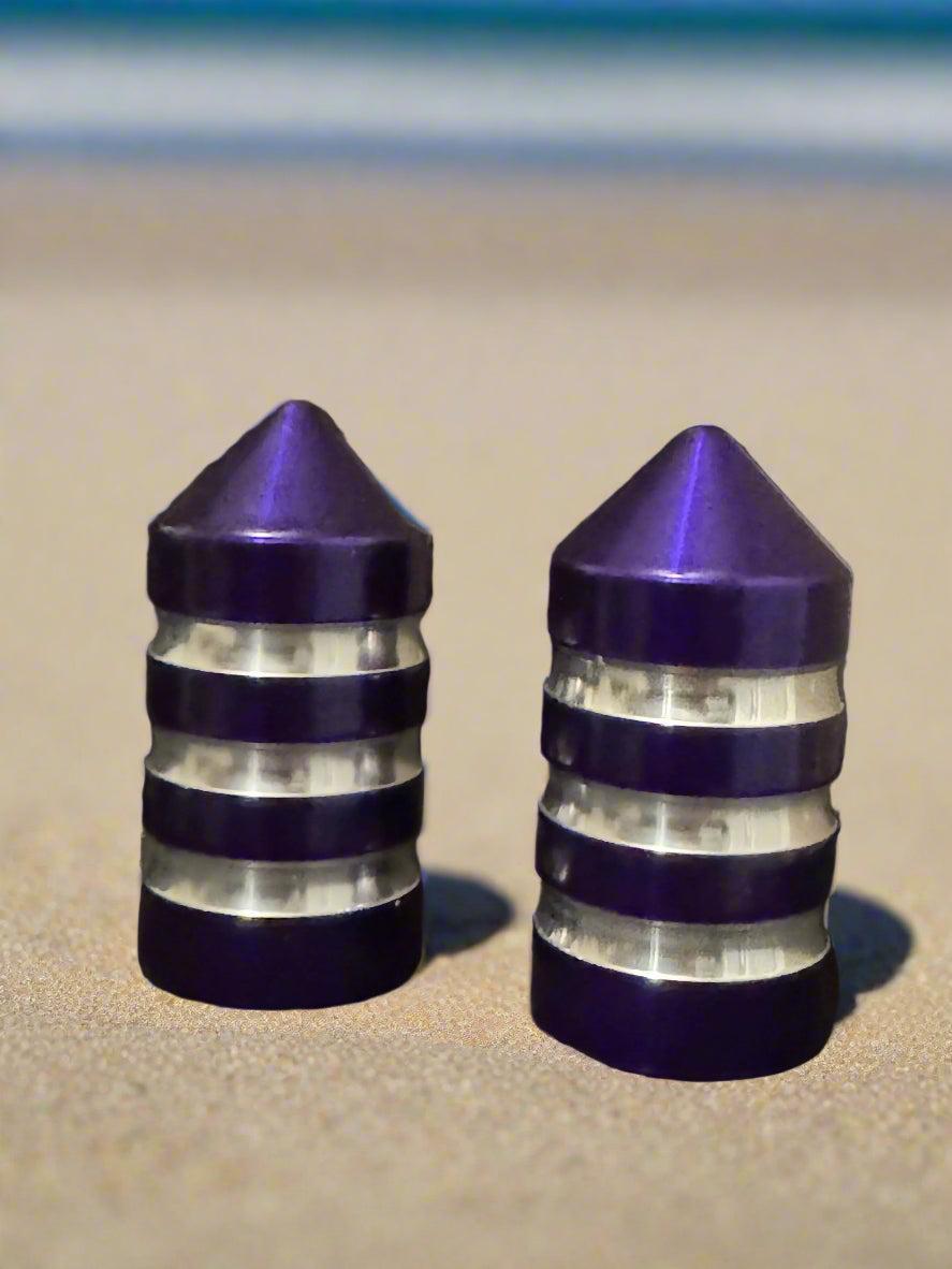 Billet Magnet Base Caps by Marshin Whips-whip accessories-Marshin Whips-Set of 2-PURPLE-Black Market UTV