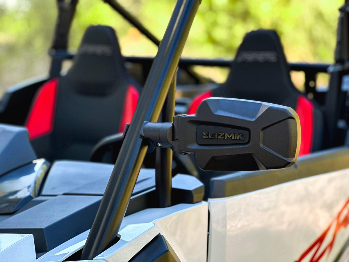 Pursuit Side View Mirror (Pair ? Cast Aluminum) ? Adjustable Clamp-Side Mirrors-Seizmik-Black Market UTV