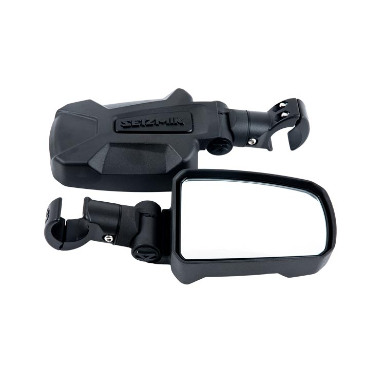 Pursuit Side View Mirror (Pair ? Cast Aluminum) ? Adjustable Clamp-Side Mirrors-Seizmik-Black Market UTV