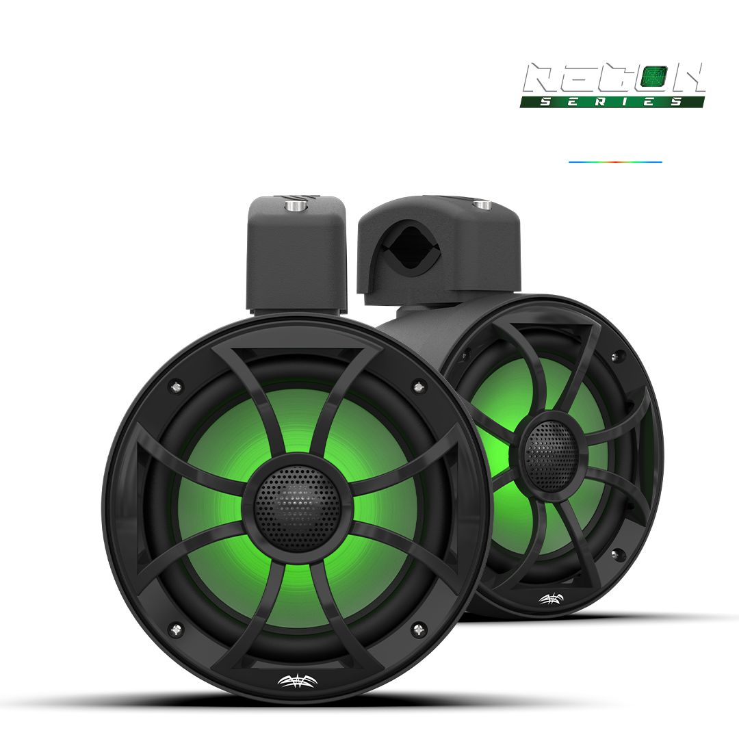 RECON 6 POD-BG | Wet Sounds™ 6.5-Inch Coaxial Tower Speakers w/ XS-Black RGB Grilles-Audio-Wetsounds-RECON 6 POD-BG-Black Market UTV