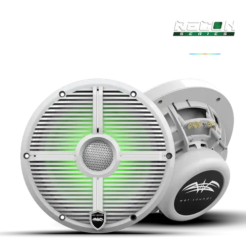 Series 8-inch High-Output Component Style Coaxial Speakers w/ XS-Black RGB Grilles-Audio-Wetsounds-RECON 8 XW-W RGB-Black Market UTV