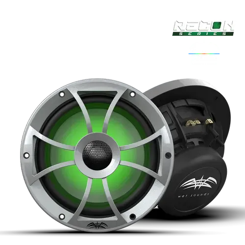 Series 8-inch High-Output Component Style Coaxial Speakers w/ XS-Black RGB Grilles-Audio-Wetsounds-RECON 8-S RGB-Black Market UTV