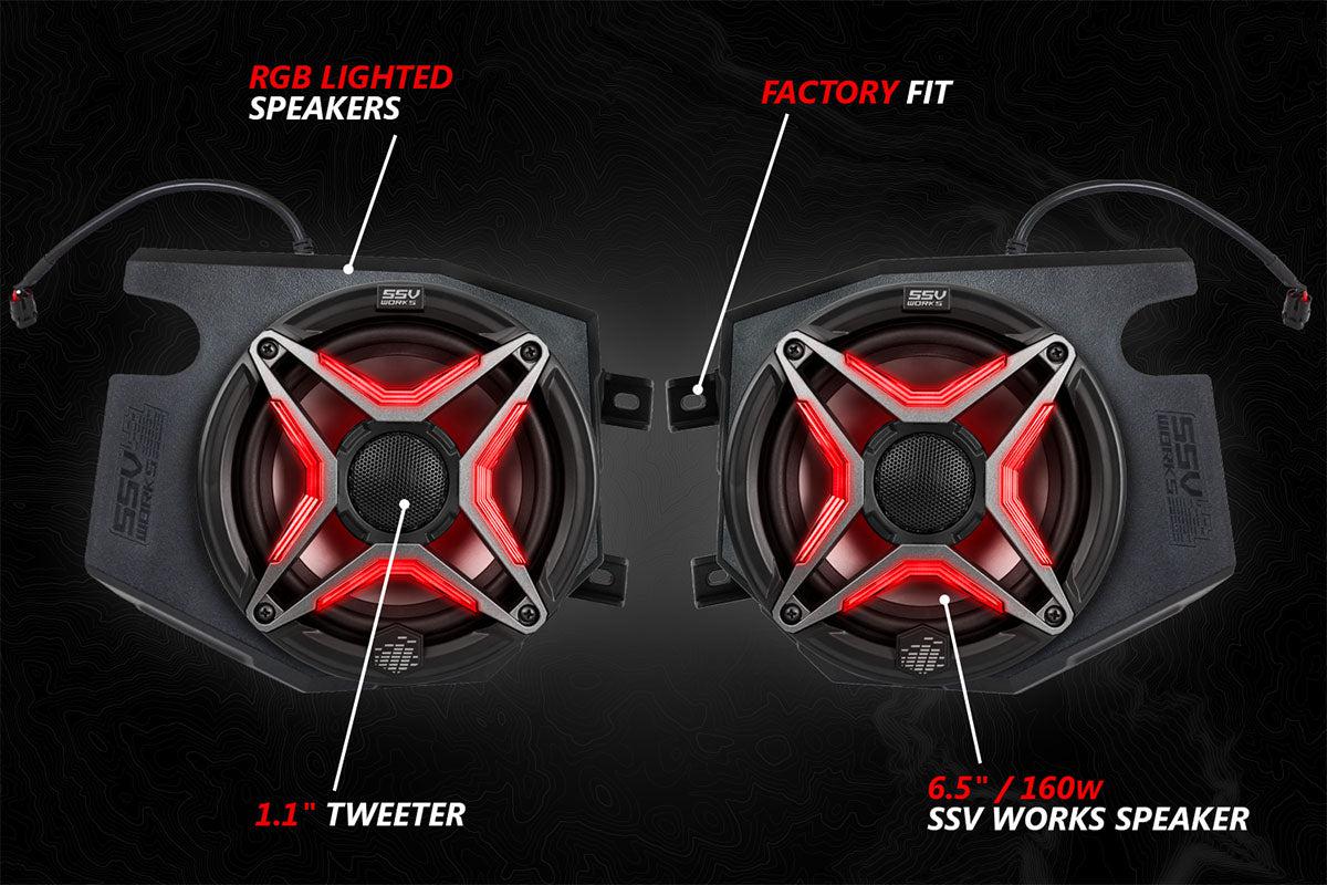 2014-2023 Polaris RZR Front Kick 6.5&quot; Speaker Pods-Audio-SSV Works-SSV Works-Black Market UTV