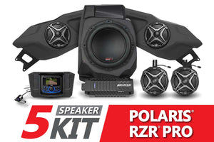 2020-2023 Polaris RZR Pro SSV 5-Speaker Plug-&-Play System with JVC-SSV Works-Black Market UTV