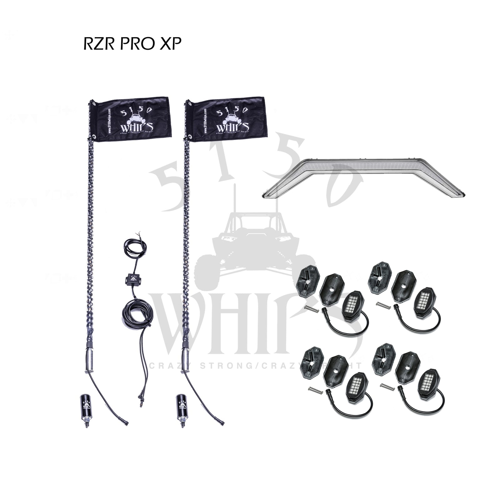 RZR Pro XP / Pro R / Turbo R Lighting Kit-LED Whip-5150 Whips-Black Market UTV