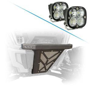 Front Bumper for Polaris RZR XP 1000 / Turbo 2014+-Bumper-DRT Motor Sports-297803 Baja Designs Light Pods LP4 Pro LED 5 inch Diameter-Black Market UTV