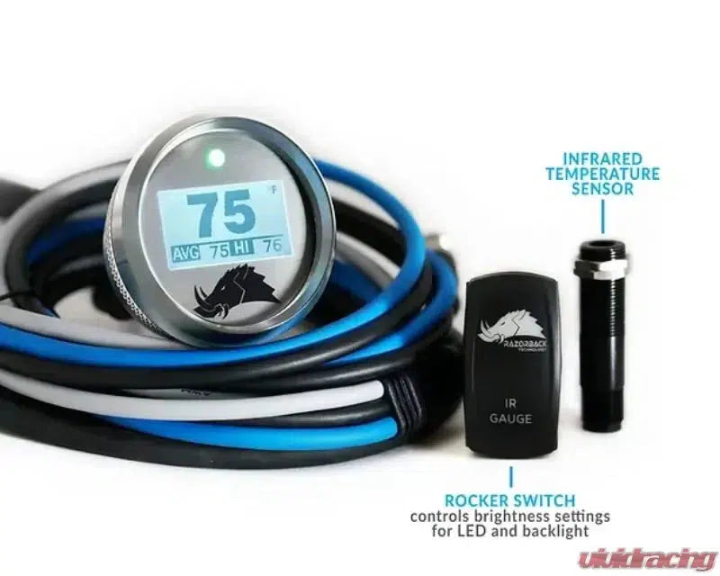 Dimmable Belt Temperature Gauge 9 ft 3.2-Gauge-Razorback-Black Market UTV